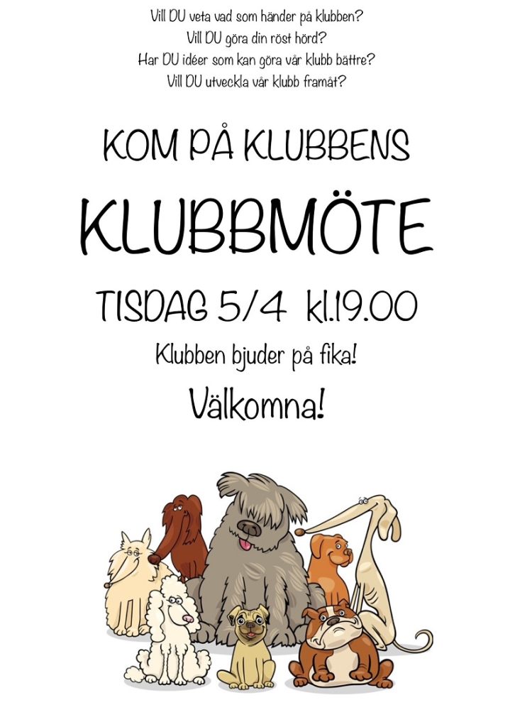 Klubbmöte hos Värnamo Brukshundklubb